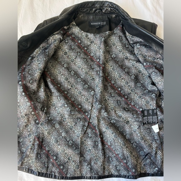 Kenneth Cole Black Leather Jacket New York women’s - Picture 6 of 10